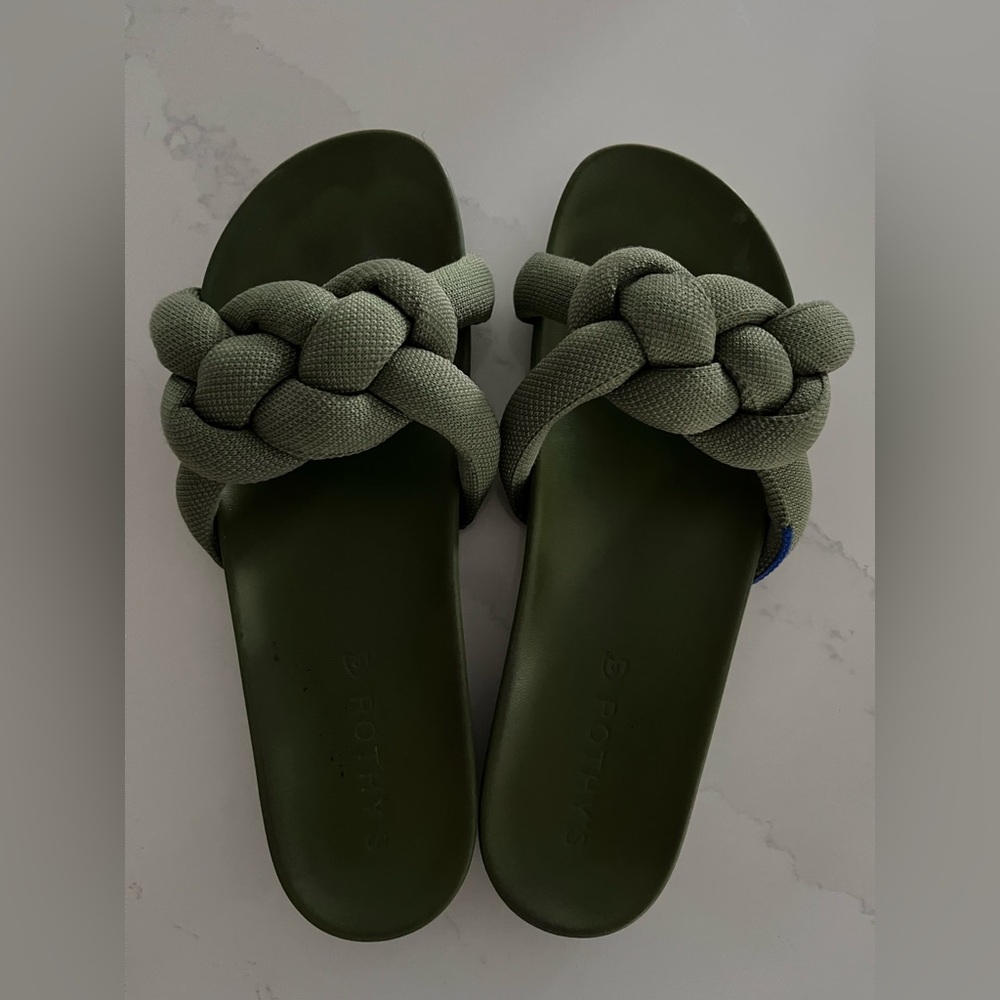 Rothy’s Green Bubble Slide Sandals 7.5 - Picture 3 of 5